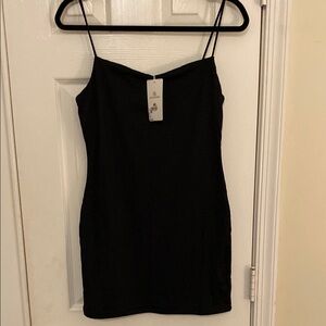 Black Sheath Dress with Spaghetti Straps for Cocktail Night Out